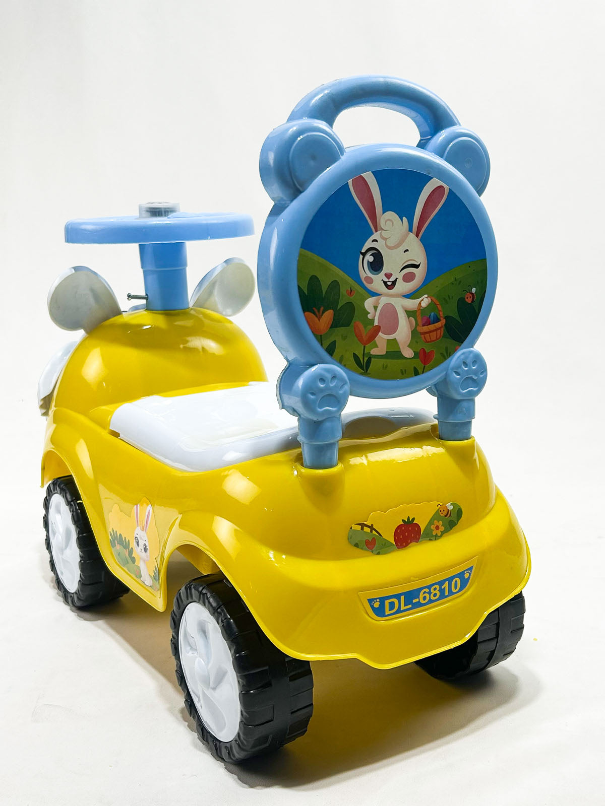 Duck Design Kids Ride-On Push Car with Steering Wheel – Pink & Yellow