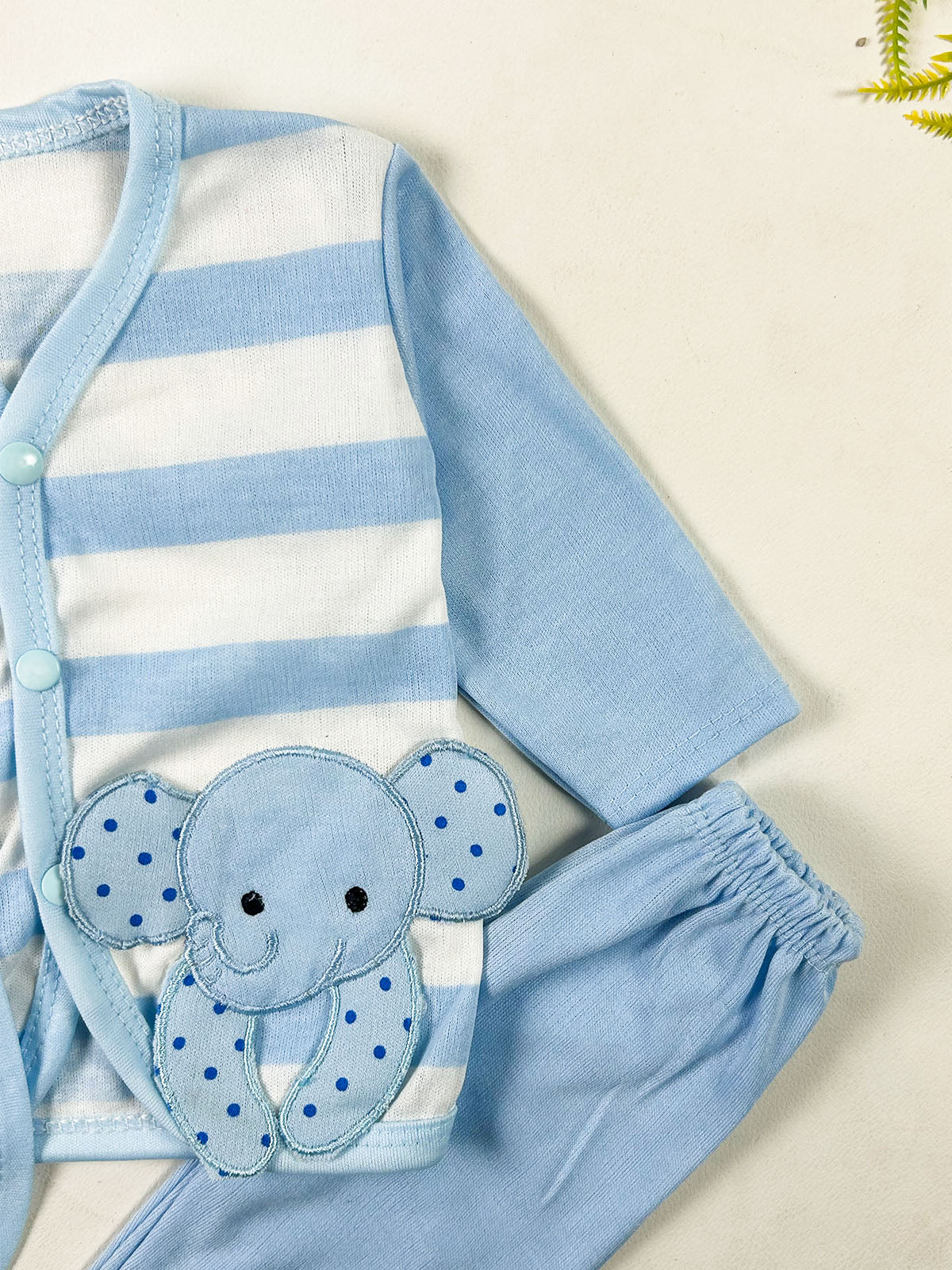 0Mth - 3Mth Elephant Sky Blue 4Pcs Gift Set For Newborn NBGS394