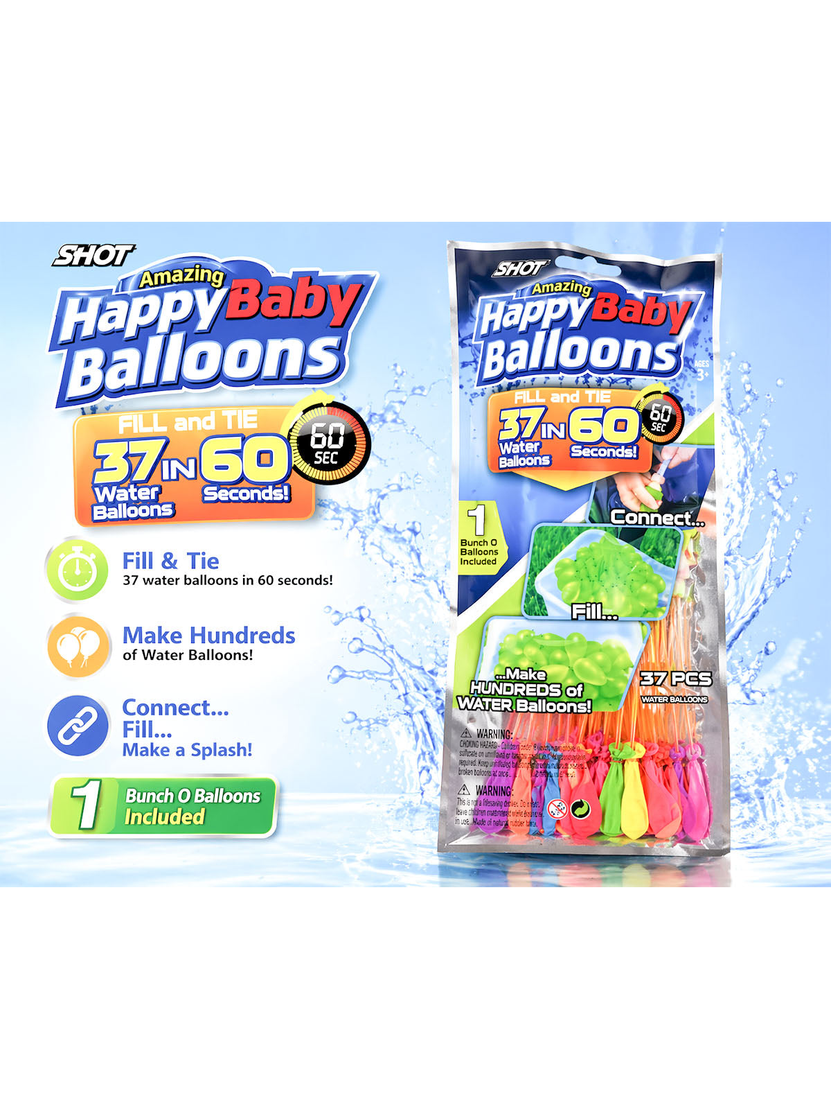 Magic Water Filling Balloon, 37 Pcs Water Balloons Bomb