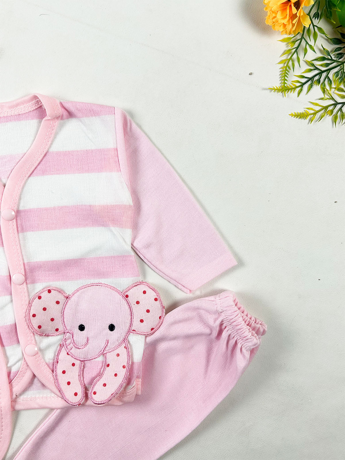 0Mth - 3Mth Elephant Pink 4Pcs Gift Set For Newborn NBGS393