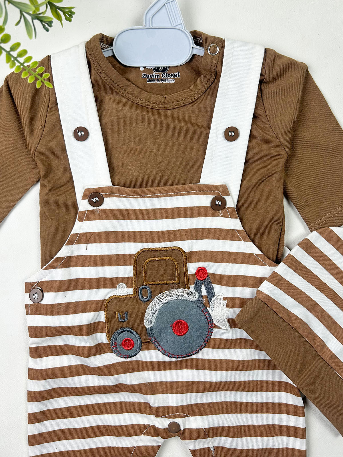 0Mth - 3Mth Brown Romper For Newborn NBR170