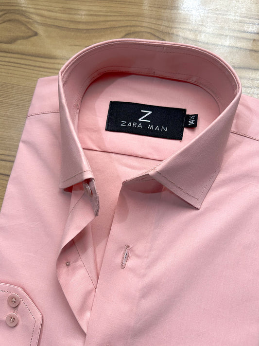 MFS718 100% Cotton Blush Pink Formal Dress Shirt For Men