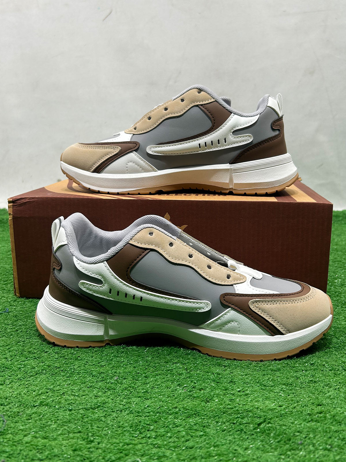 Light Brown Casual Sneakers For Men MJS216