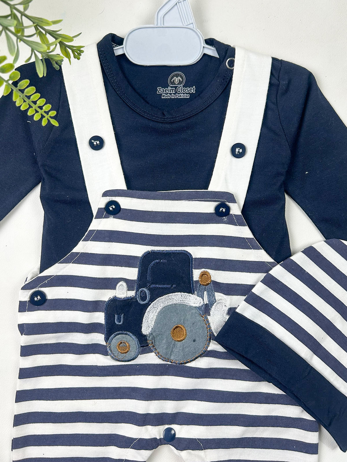 0Mth - 3Mth Navy Blue Romper For Newborn NBR172