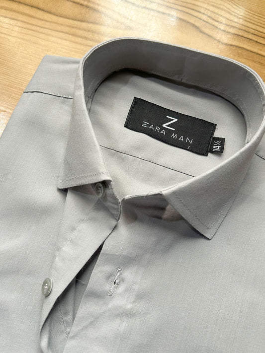 MFS697 Light Grey Formal Dress Shirt For Men