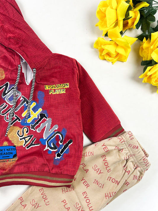 2Yrs - 5Yrs Nothing Red Suit For Kids BS806