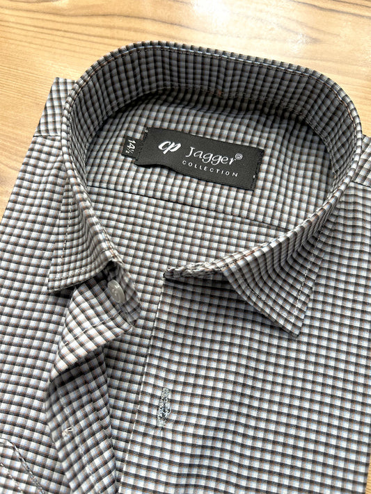 MFS709 Brown Formal Dress Shirt For Men