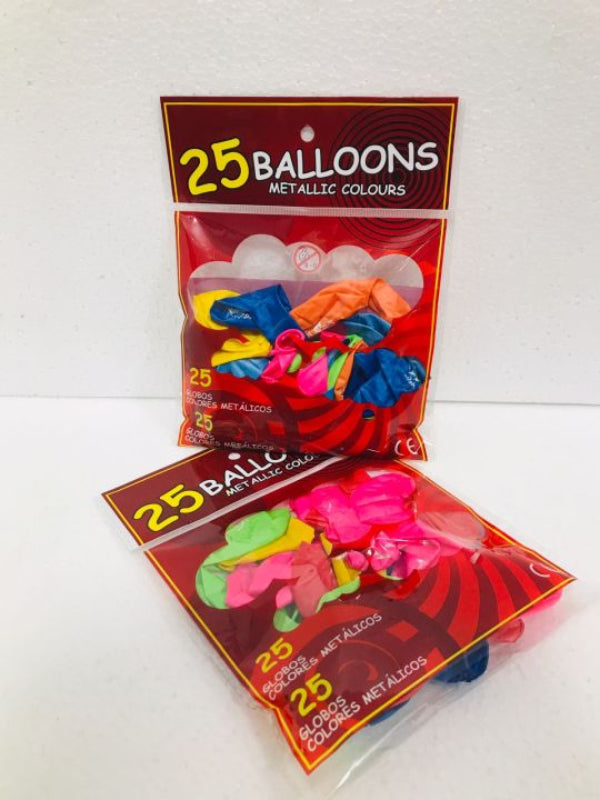Pack of 25 Multicolor Color Balloons