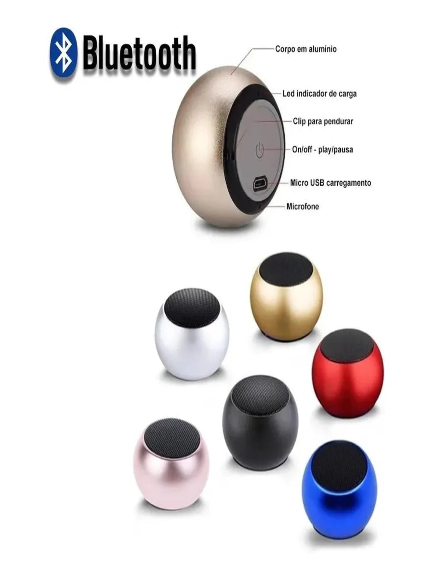 M3 Mini Rechargeable Portable Bluetooth Speaker Multicolor