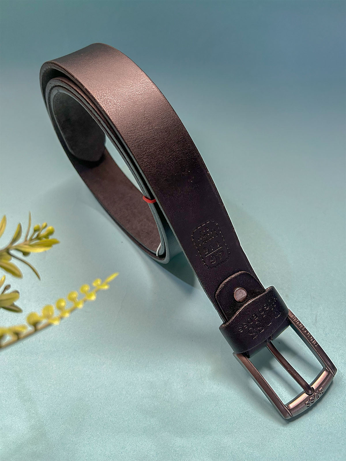 Black Faux Leather Belt For Men MB100