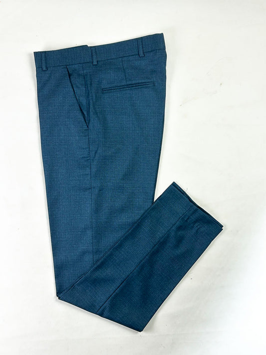Teal Blue Formal Dress Pant For Men MFP101