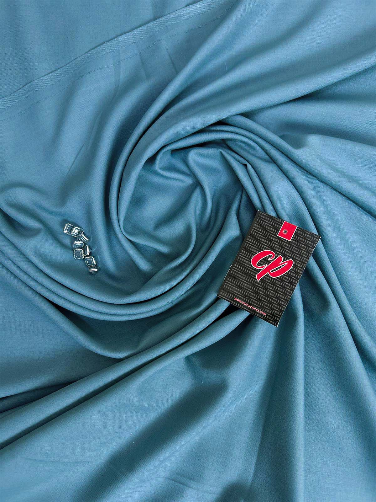 Teal Unstitched Kameez Shalwar For Men MUF102