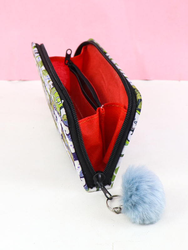 Printed Zipped Wallet for Girls 35