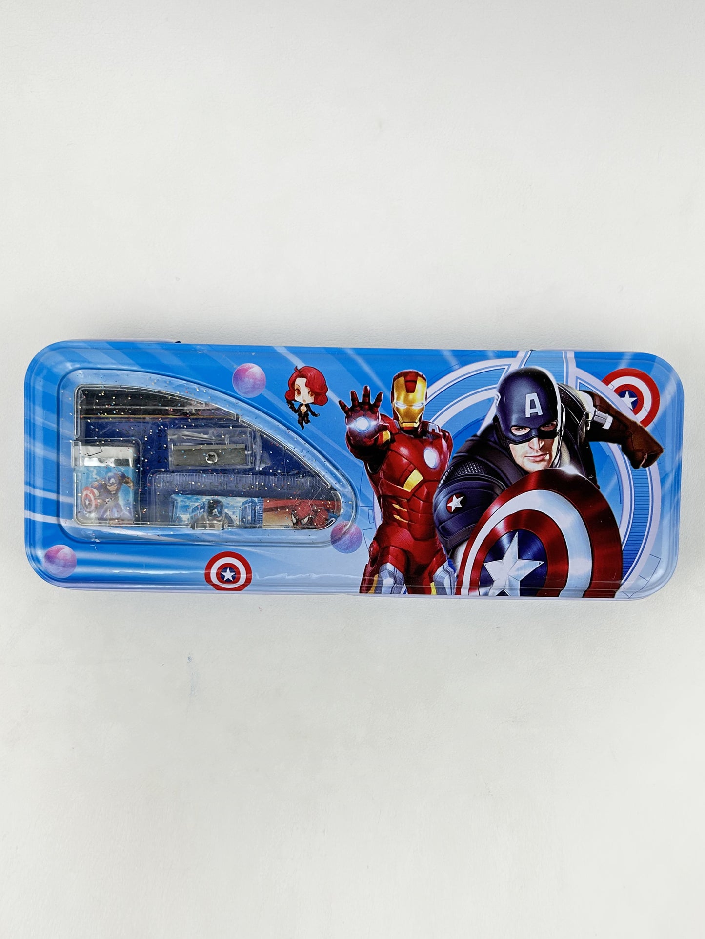 Cap America Pencil Box With Sharpener For Kids PB94