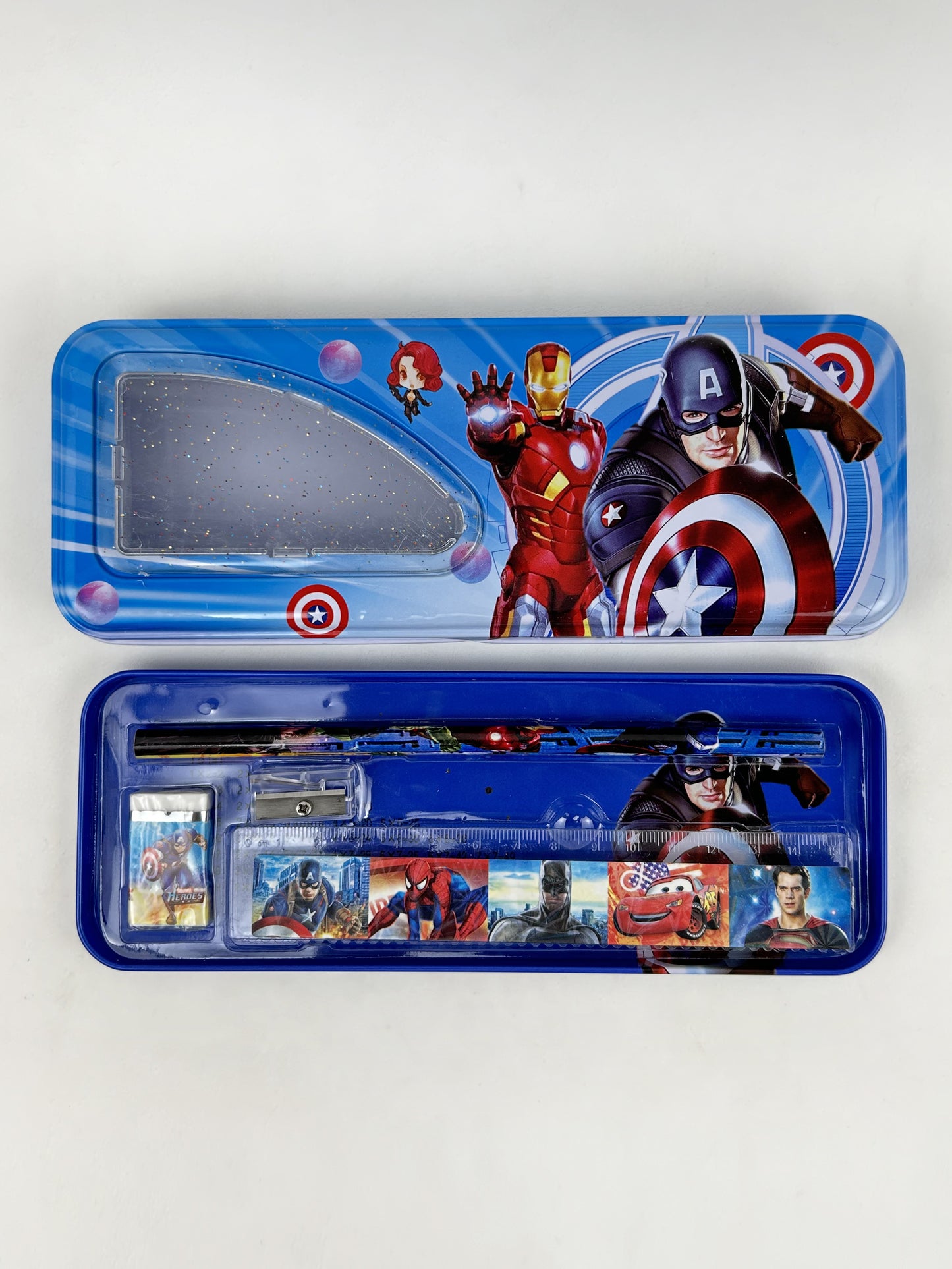 Cap America Pencil Box With Sharpener For Kids PB94