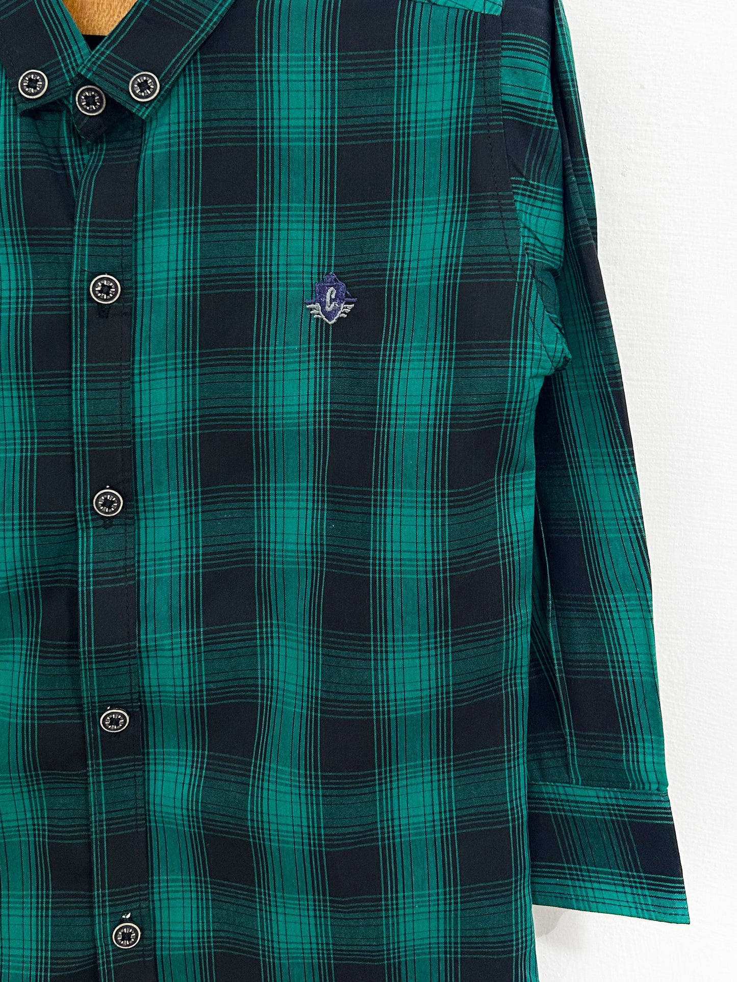 3Yrs - 12Yrs Sea Green Casual Shirt for Boys AZ BCS24