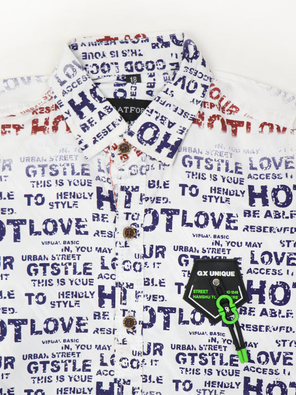 NB Boys Casual Shirt 3Yrs - 12Yrs GX Unique White