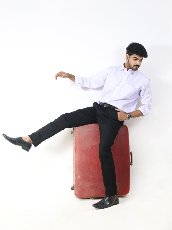 Men's Formal Dress Shirt Plain Neel White MFS371