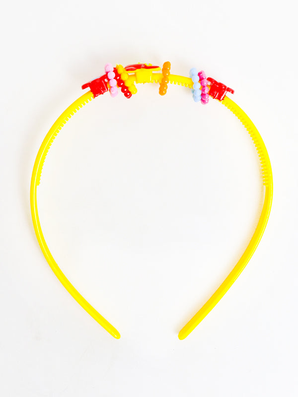 Pack Of 2 Plastic Hair Band Flowers - Multicolor