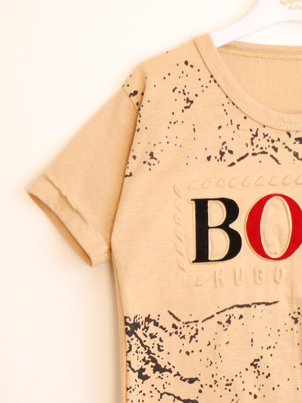 TB01 Boy T-Shirt 3 Yrs - 8 Yrs Boss Fawn