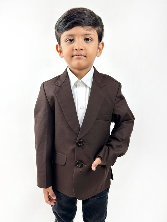 3Yrs - 7Yrs Dark Brown Casual Coat Blazer For Boys / School Uniform Blazer CB01