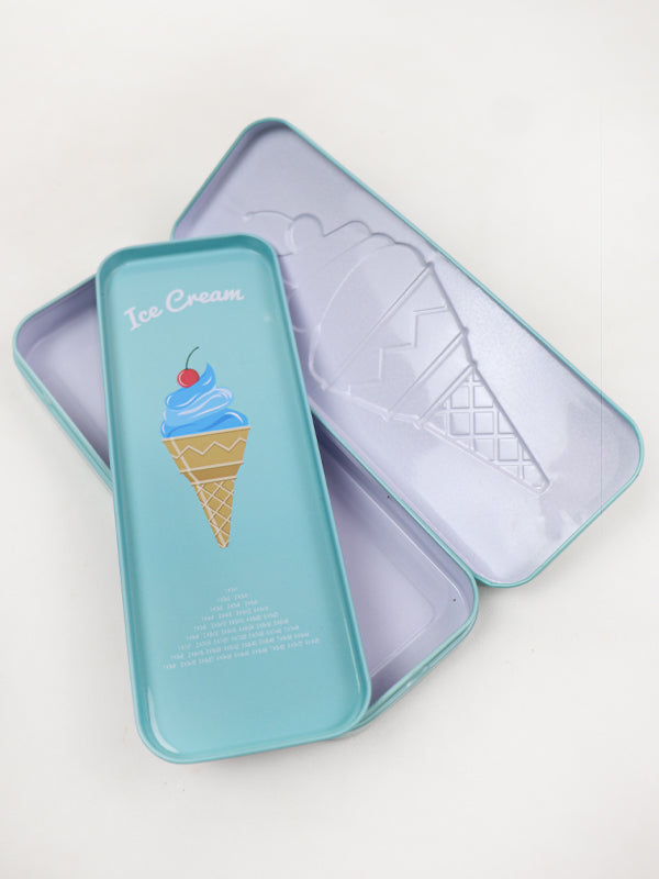 PB11 Metal Pencil Box For Kids Ice Cream Green