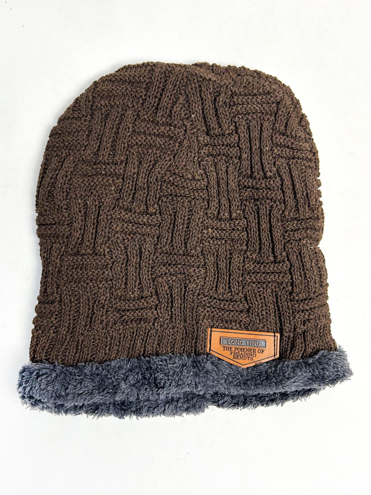 Brown Multidesign Beanie Winter Cap For Men BWC04
