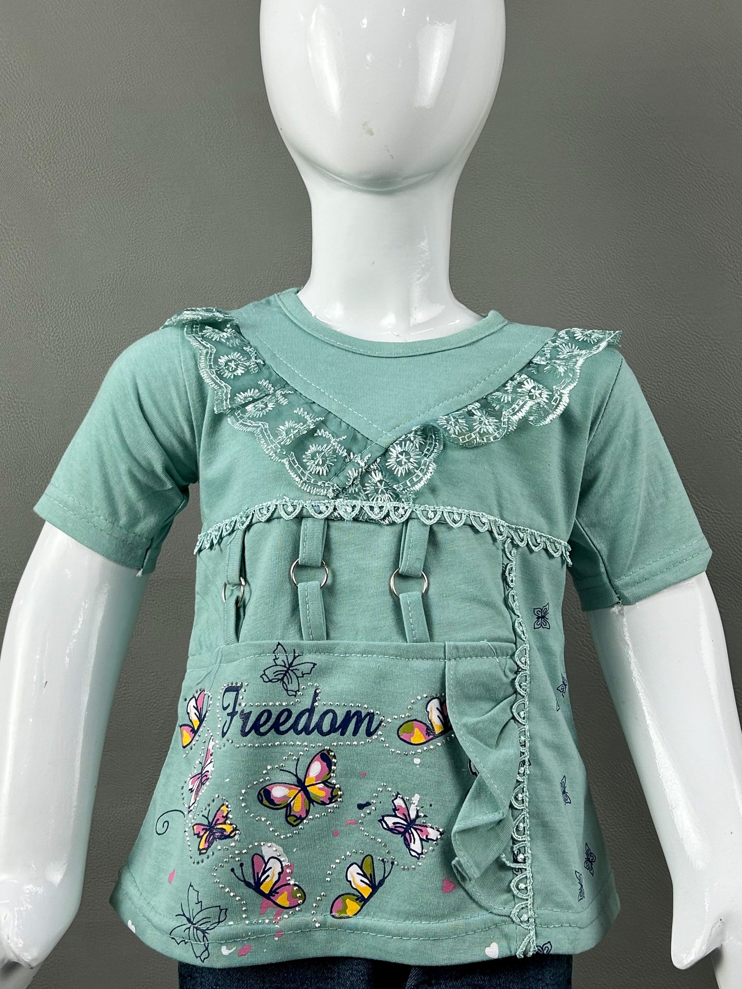 1Yr - 7Yrs Light Green Freedom Suit For Girls RZ GS120