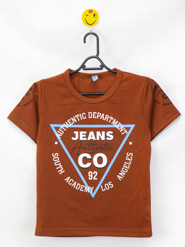 AT Boys T-Shirt 2 Yrs - 8 Yrs CO 92 Brown