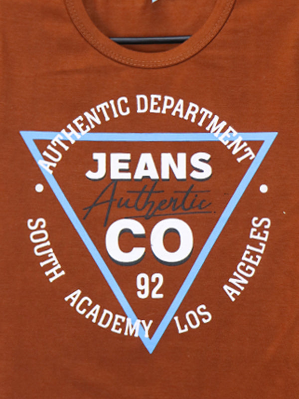 AT Boys T-Shirt 2 Yrs - 8 Yrs CO 92 Brown