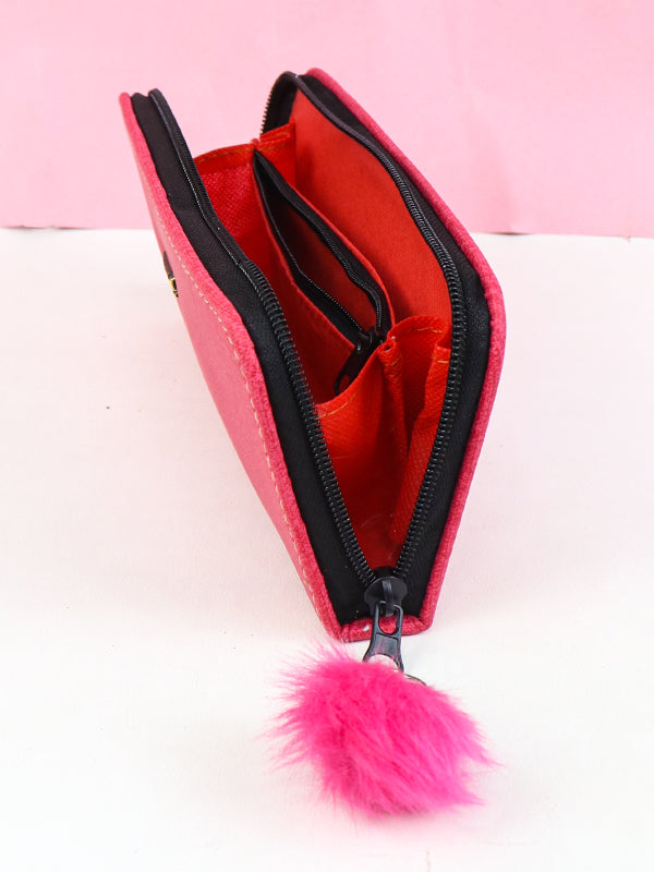 Printed Zipped Wallet for Girls 37