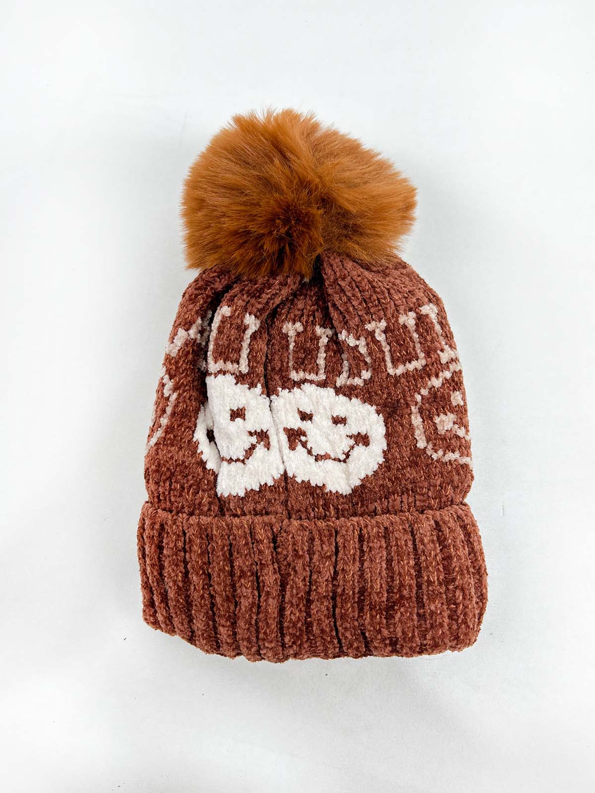 Smile Brown Beanie Winter Cap For Kids BWC35