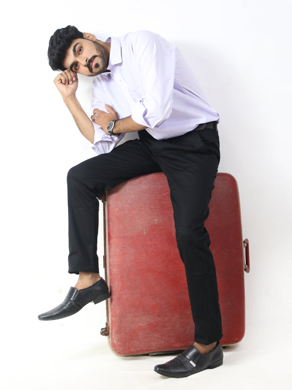 Men's Formal Dress Shirt Plain Neel White MFS371