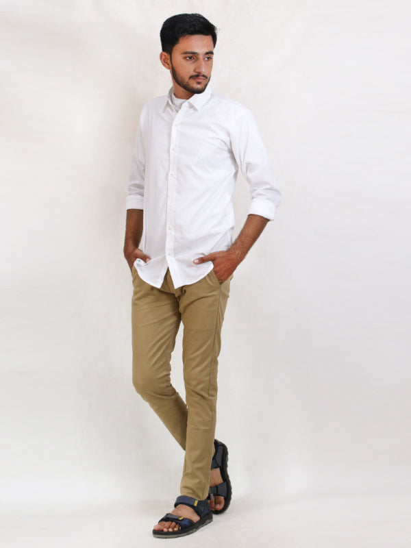 Men's Chambray Casual Shirt White