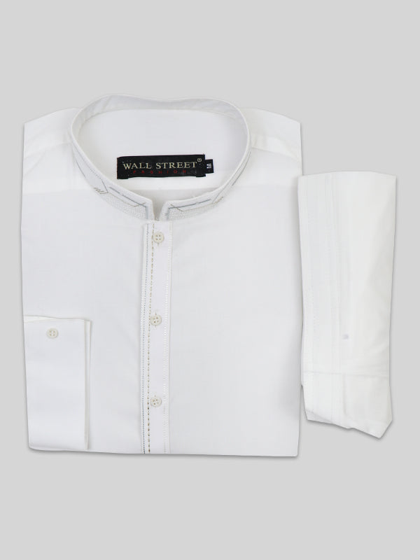 440/1 Men's Stitched Kameez Shalwar Off White