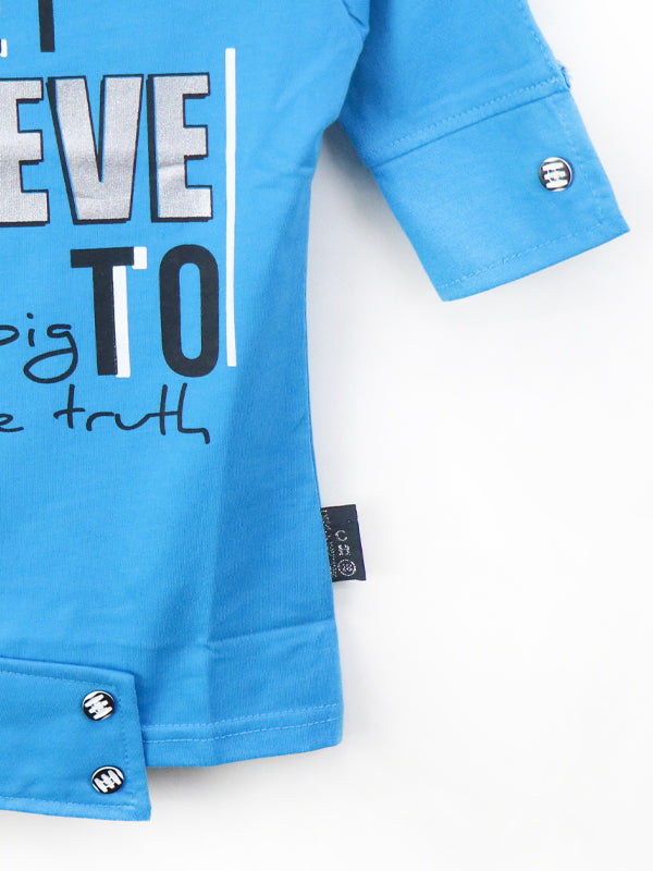 ATT Girls T-Shirt 3.5 Yrs - 9 Yrs Believe Blue