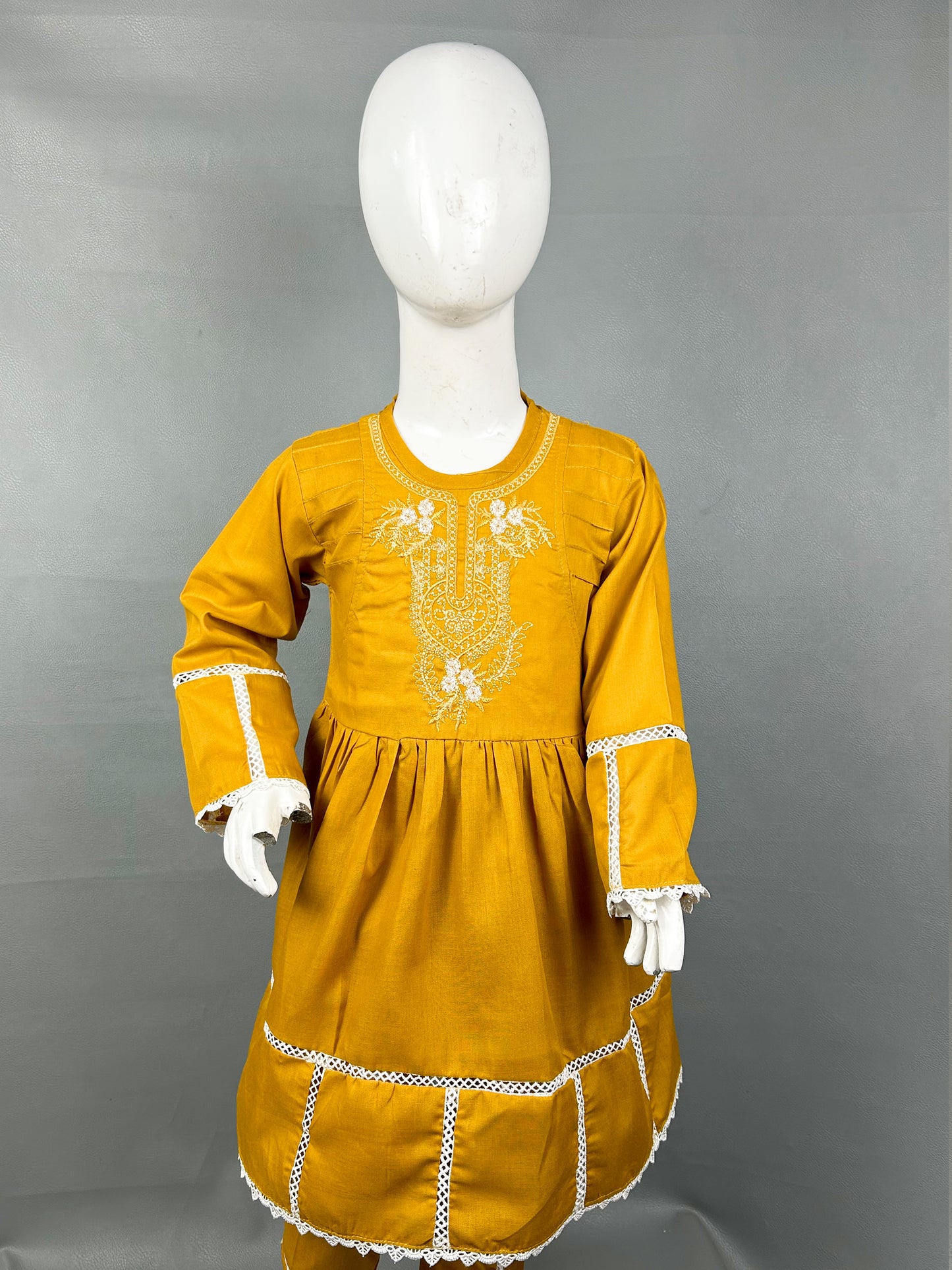 5Yr - 12Yrs Brown Embroidered Suit For Girls RZ GS129