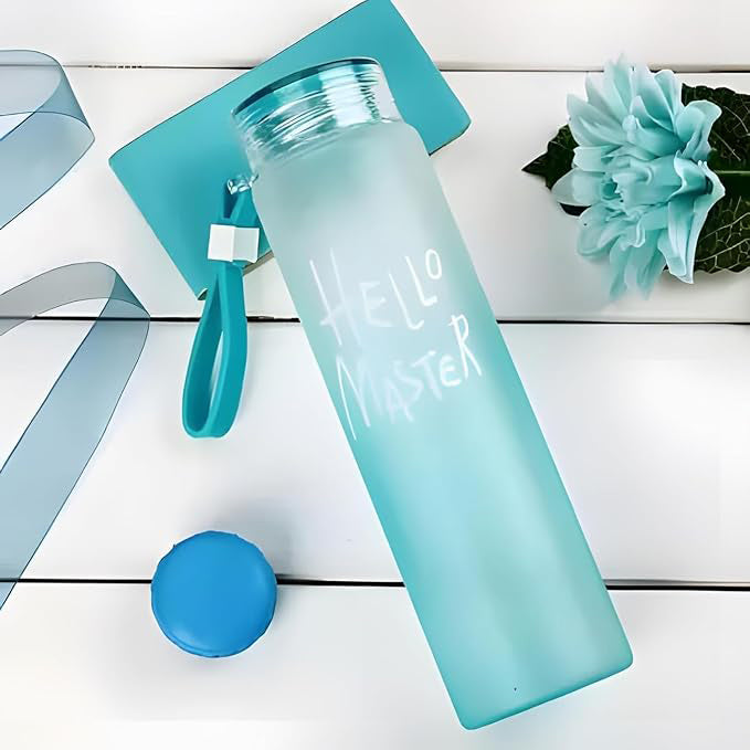 Gradient Color Glass Water Bottle - 480ML