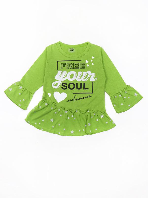 GTS08 SK Full Sleeves Girls T-Shirt 1Yr - 4Yrs Soul Green