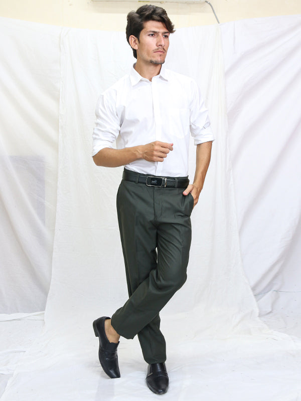 MFP46 Men's Dress Pant Trouser Formal Dark Green