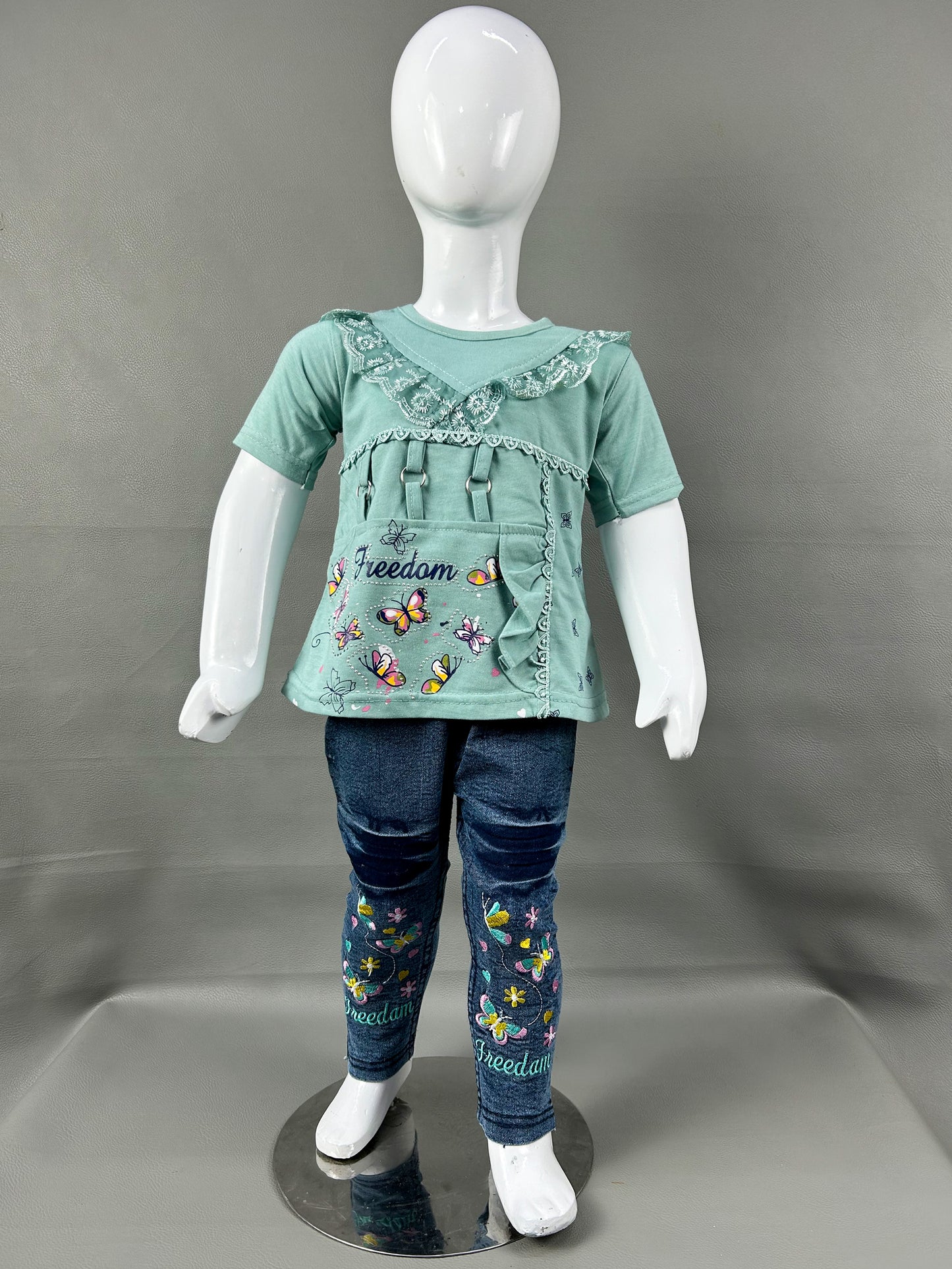 1Yr - 7Yrs Light Green Freedom Suit For Girls RZ GS120