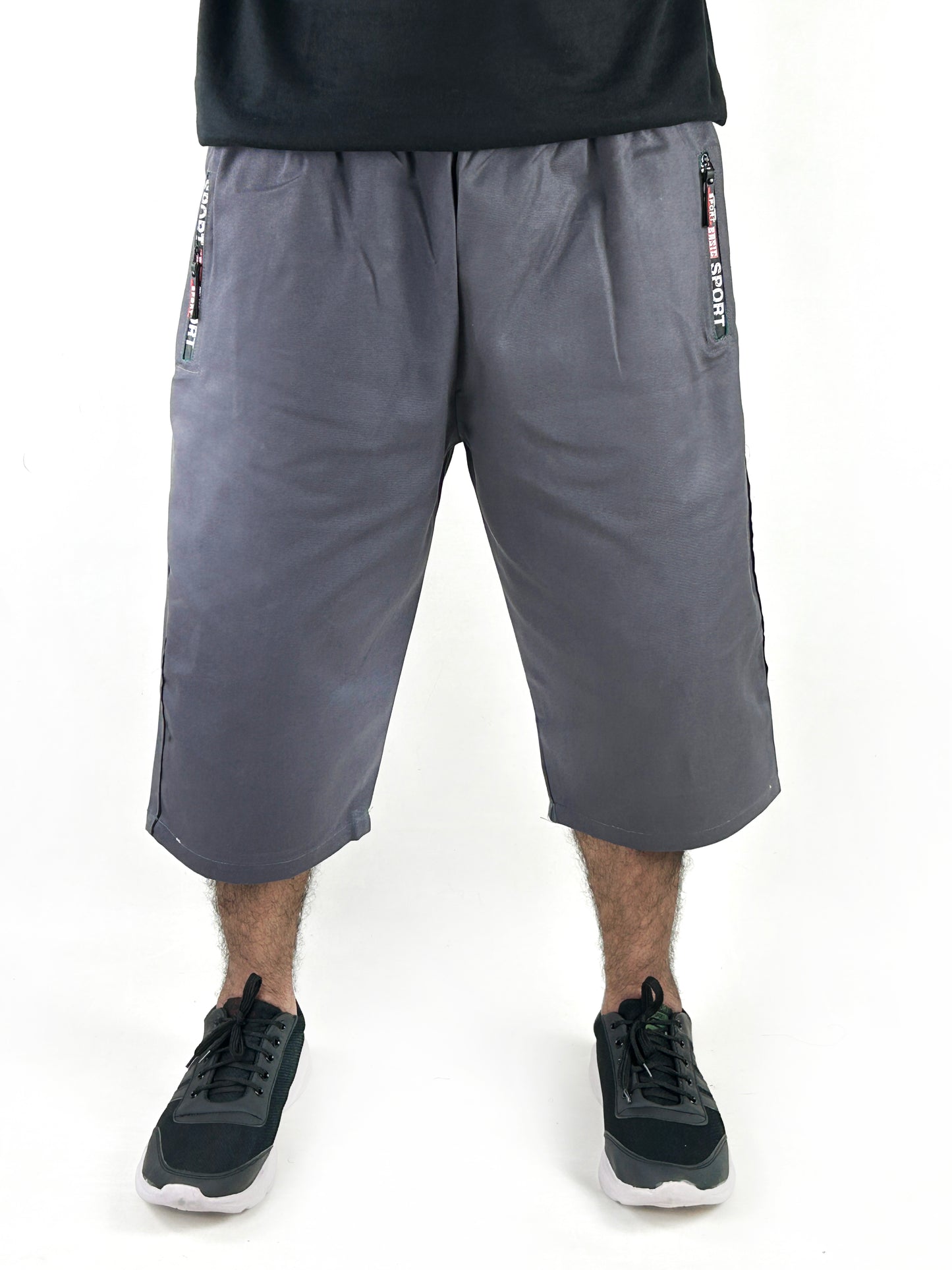 Grey Cargo 3-QTR Short for Men AA MS120