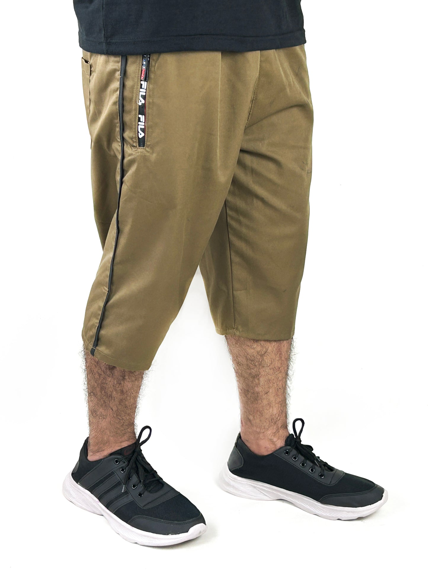 Light Brown Cargo 3-QTR Short for Men AA MS121