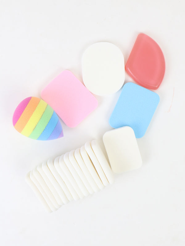 Pack Of 19 Makeup Sponge Beauty Blender Puff Random Shapes Multicolor