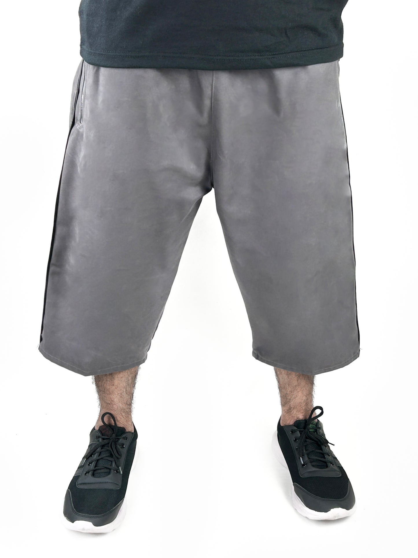 Grey Cargo 3-QTR Short for Men AA MS125