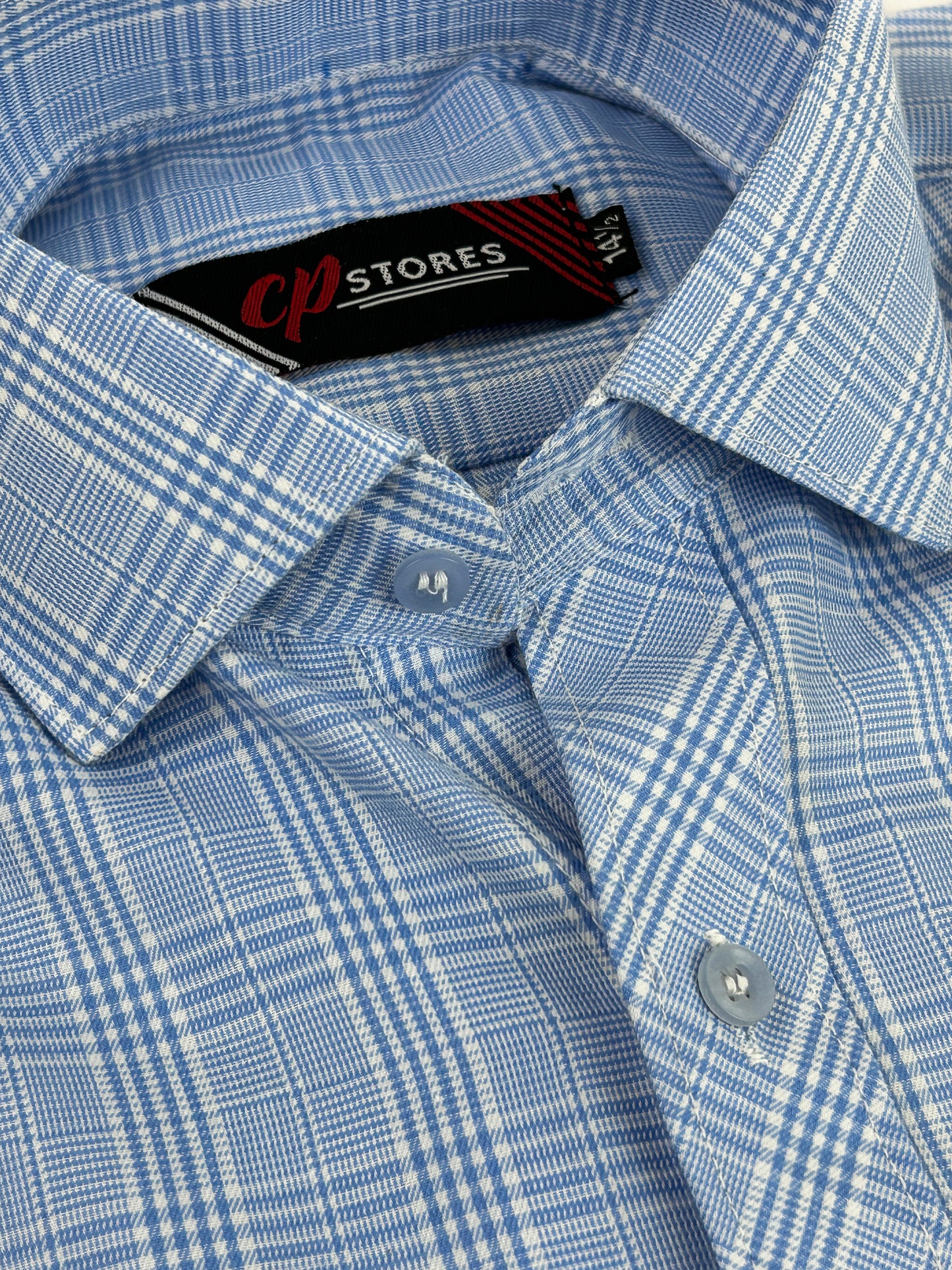 Blue Checks Formal Dress Shirt For Men MFS310