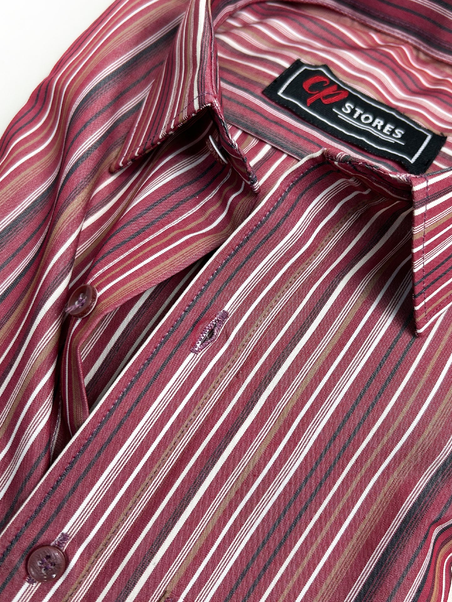 Maroon Lines Formal Dress Shirt For Men AN MFS110