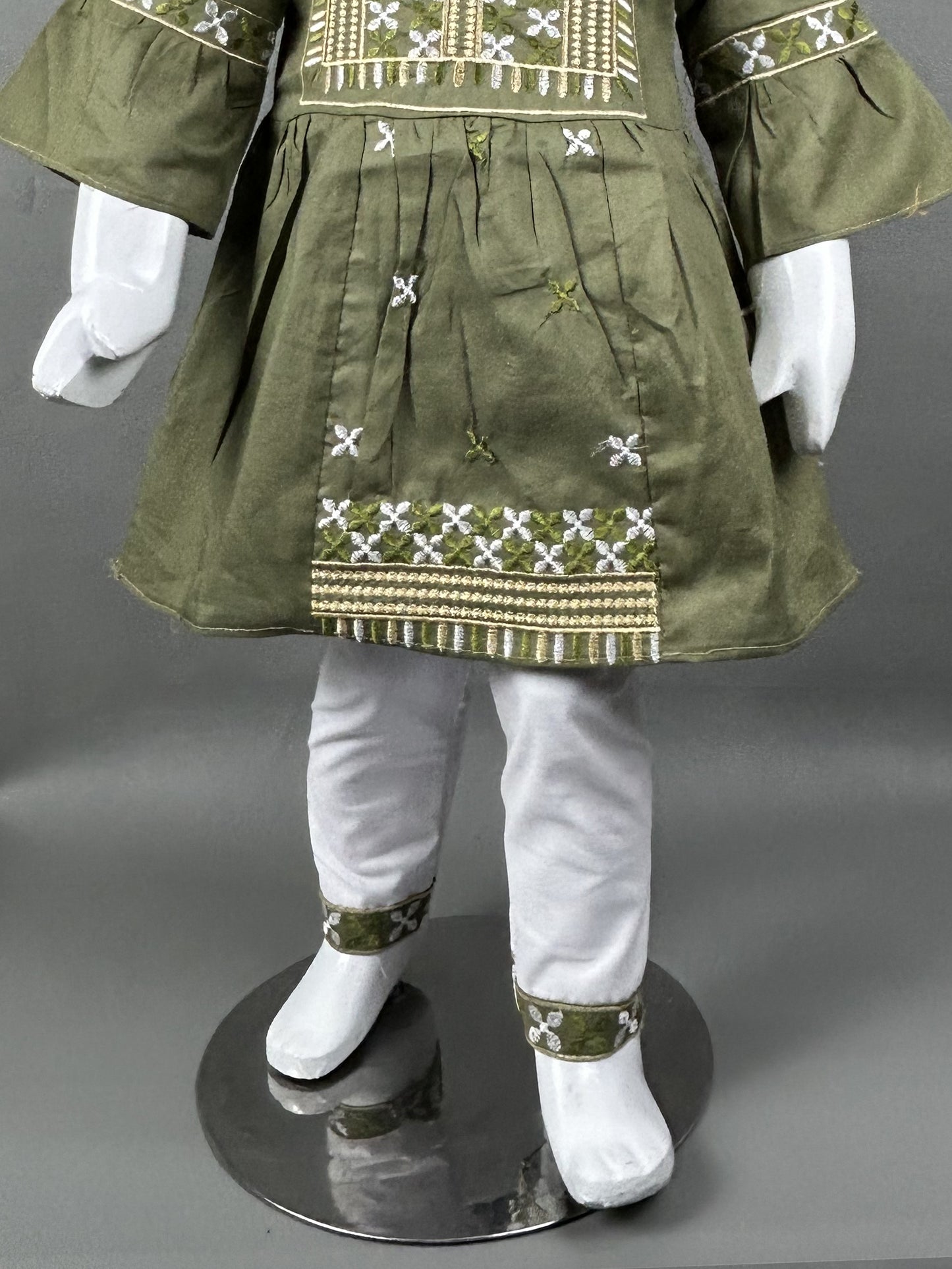 2Yr - 12Yrs Green Embroidered Suit For Girls RZ GS142