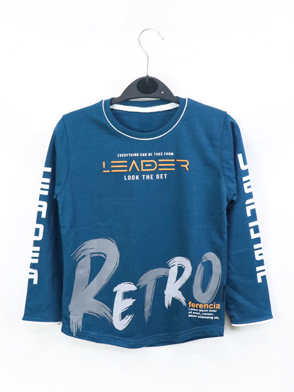ATT Boys T-Shirt 5Yrs - 10 Yrs Retro Sea Blue