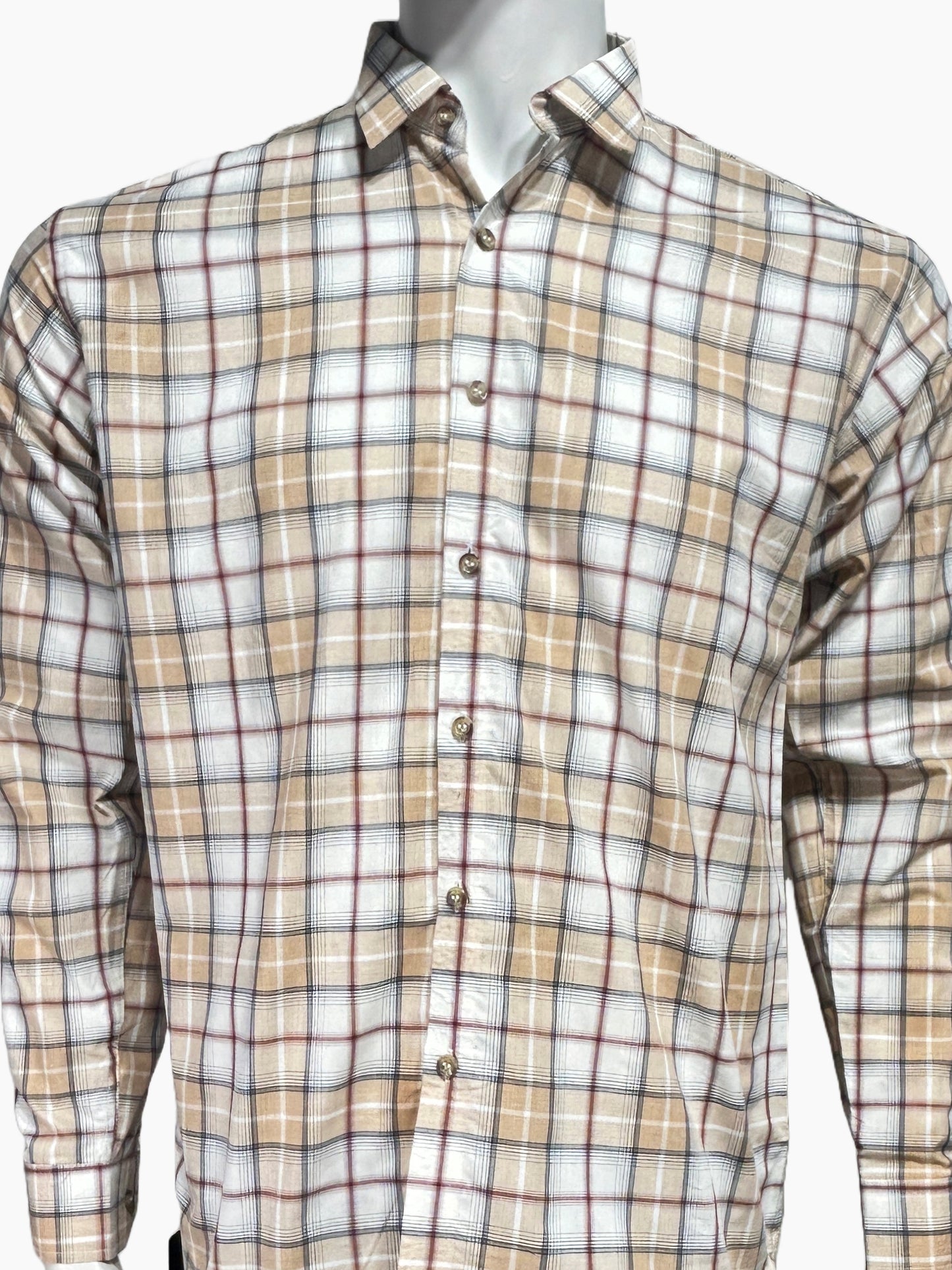 Light Brown Checks Casual Shirt For Men MCS89